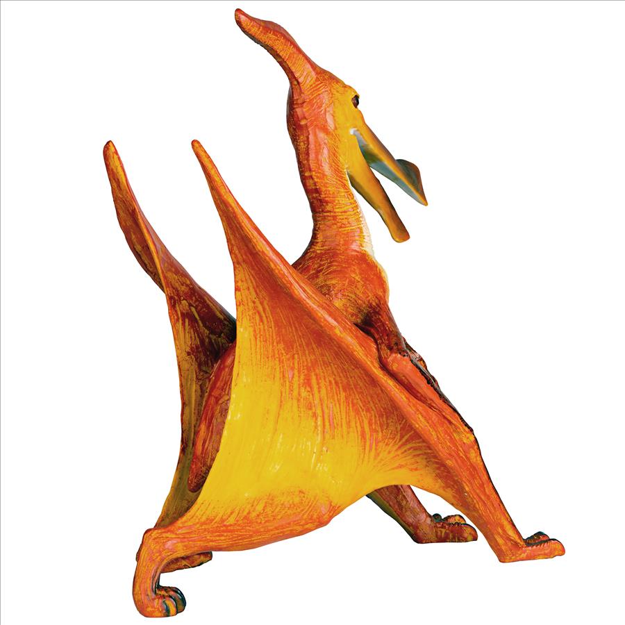 Scaled Jurassic Pterodactyl Dinosaur Statue