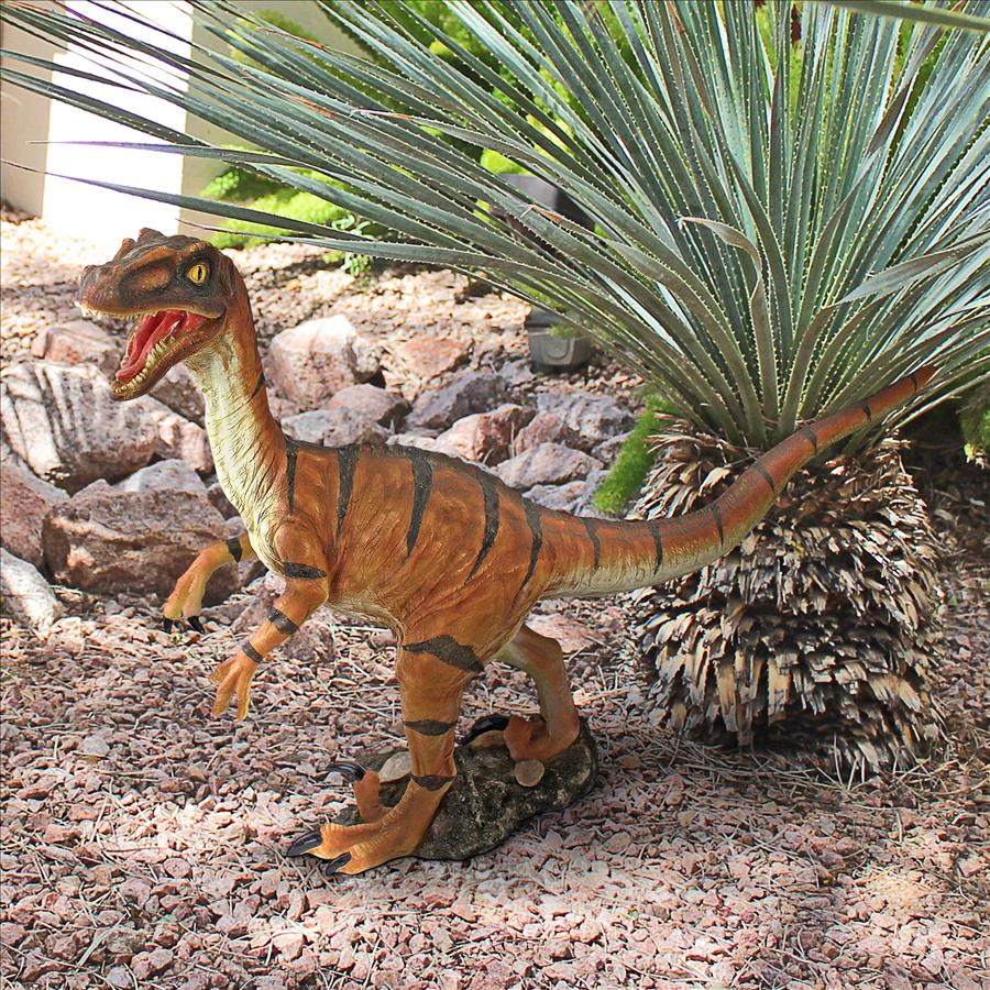 Velociraptor Scaled Dinosaur Statue
