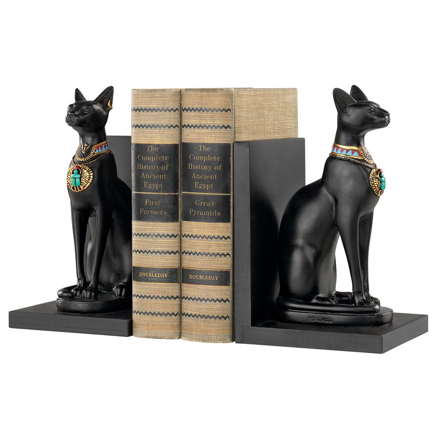 Bastet Cat Goddess of Ancient Egypt Sculptural Bookends