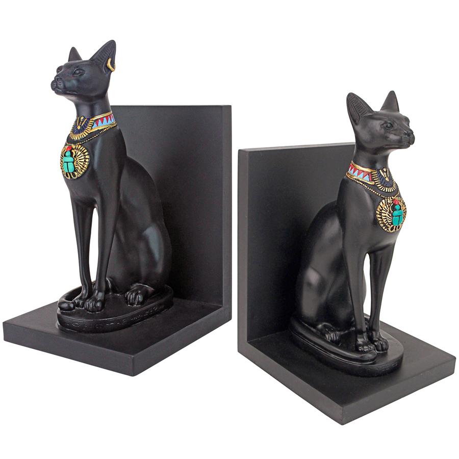 Bastet Cat Goddess of Ancient Egypt Sculptural Bookends