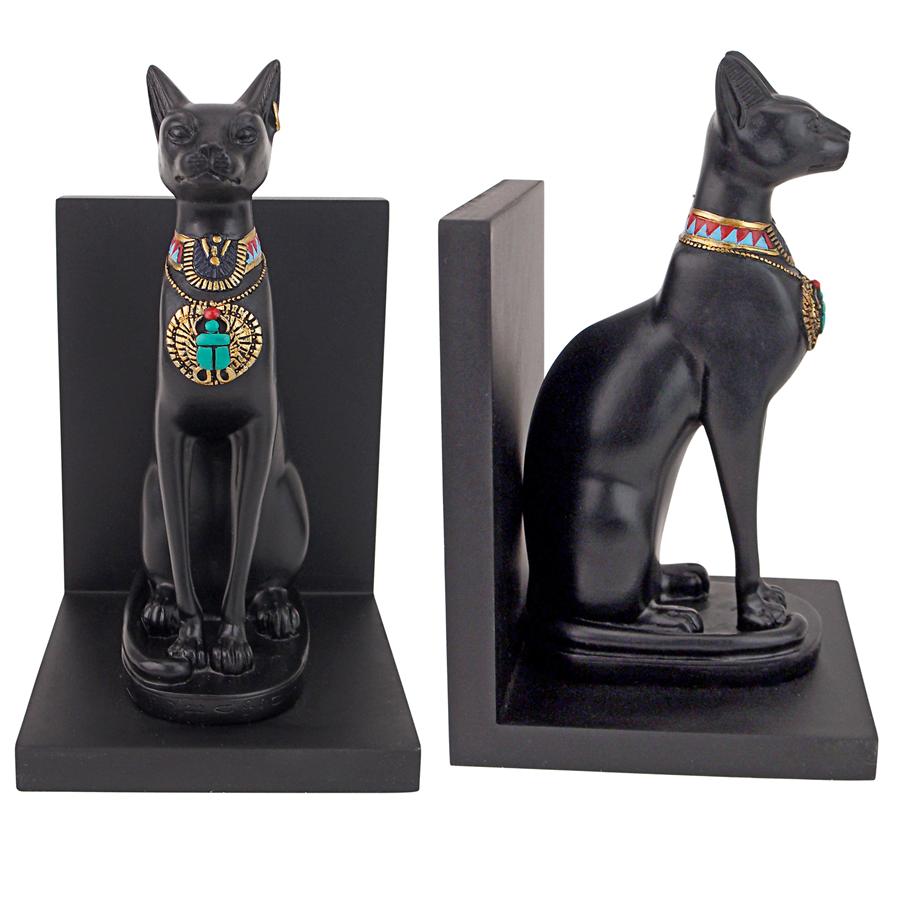 Bastet Cat Goddess of Ancient Egypt Sculptural Bookends