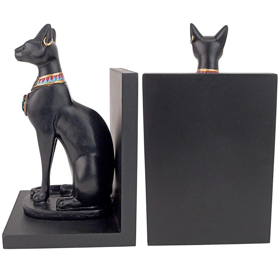 Bastet Cat Goddess of Ancient Egypt Sculptural Bookends