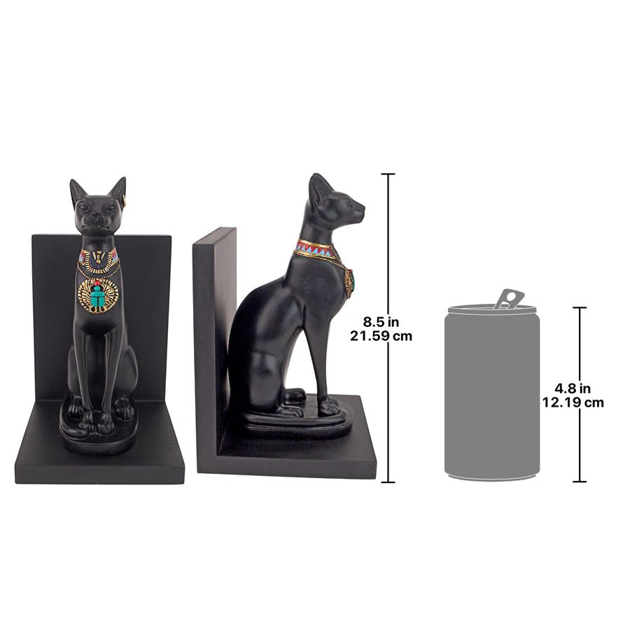 Bastet Cat Goddess of Ancient Egypt Sculptural Bookends