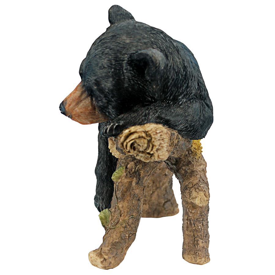 Catnapping Cub Black Bear Statue