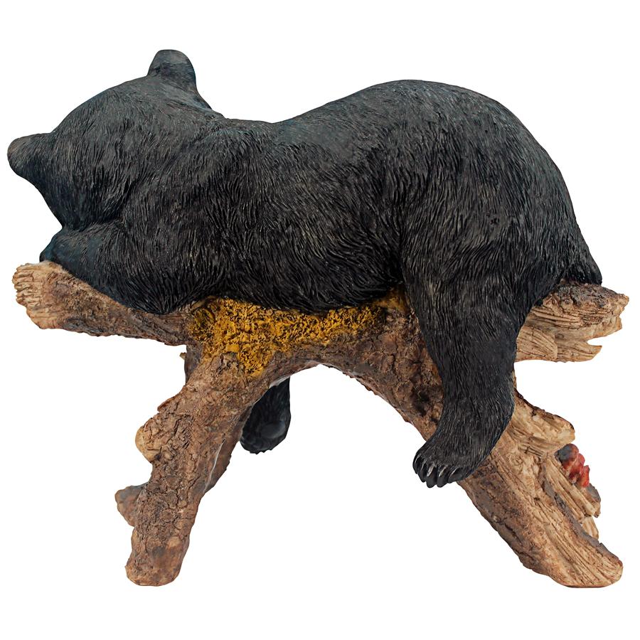 Catnapping Cub Black Bear Statue