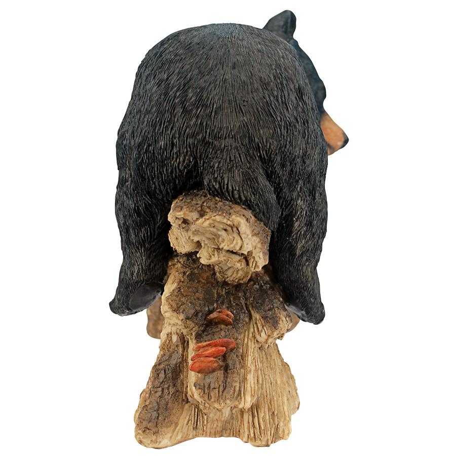 Catnapping Cub Black Bear Statue