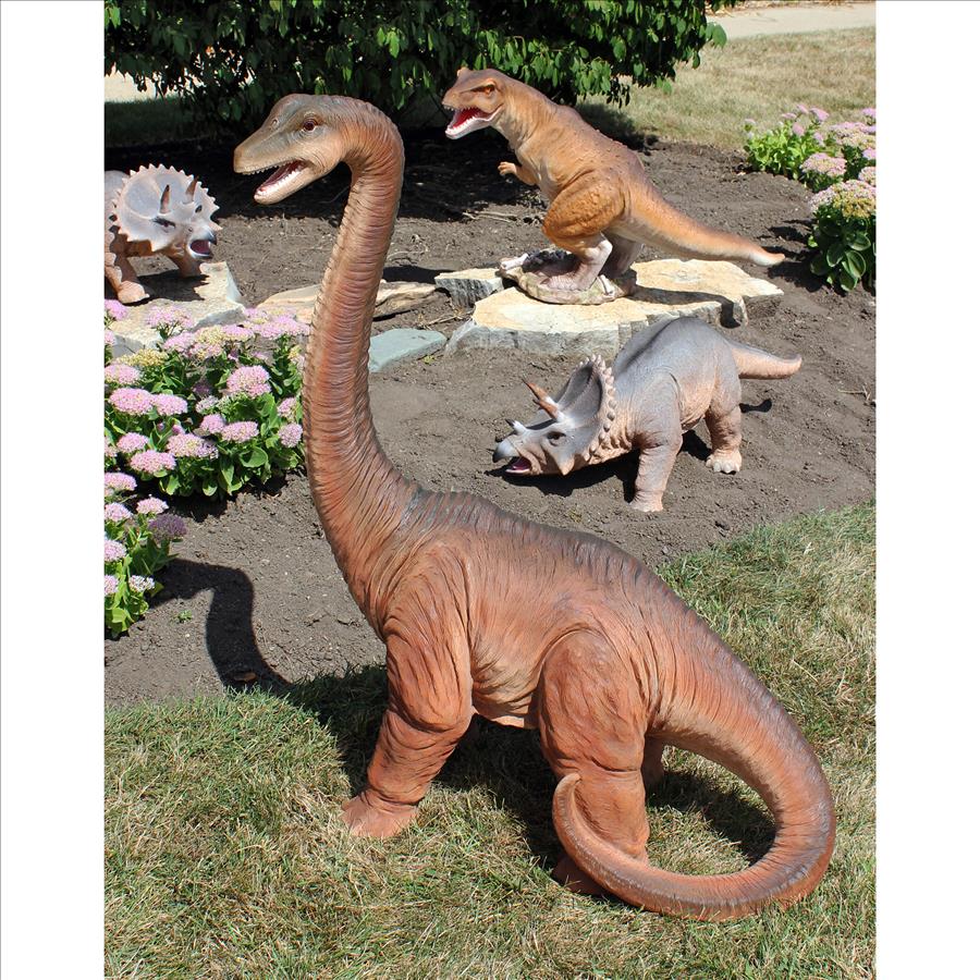 Scaled Jurassic Brachiosaurus Dinosaur Statue