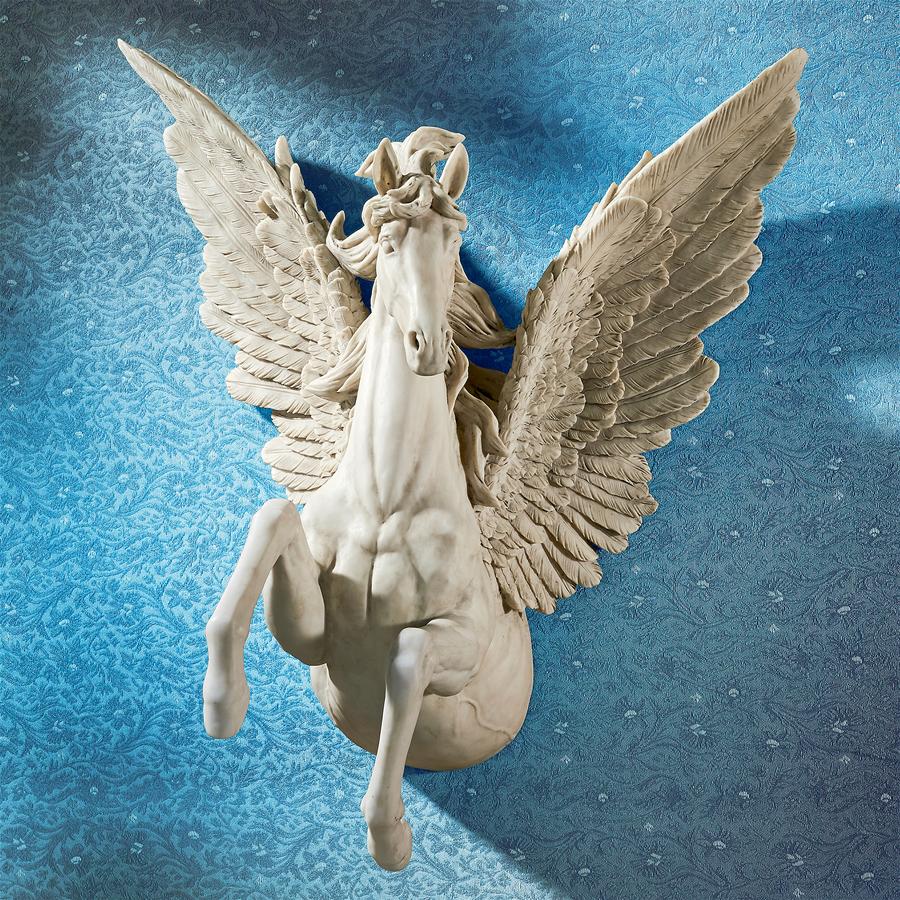 Divine Pegasus Winged Stallion Wall Sculpture