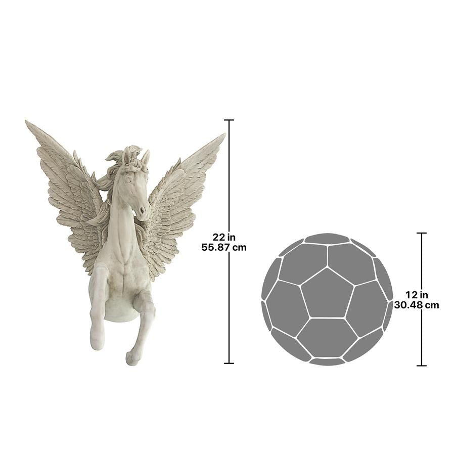 Divine Pegasus Winged Stallion Wall Sculpture