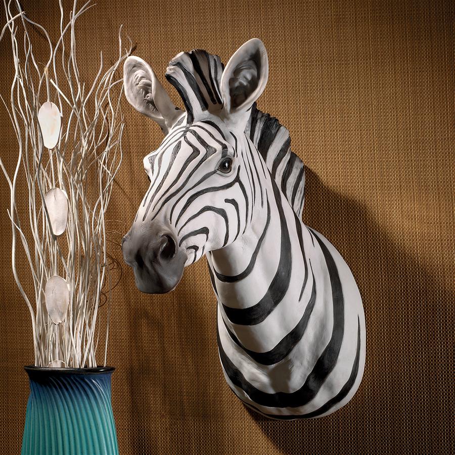 Serengeti Zebra Trophy Wall Sculpture