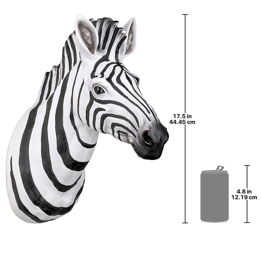 Serengeti Zebra Trophy Wall Sculpture