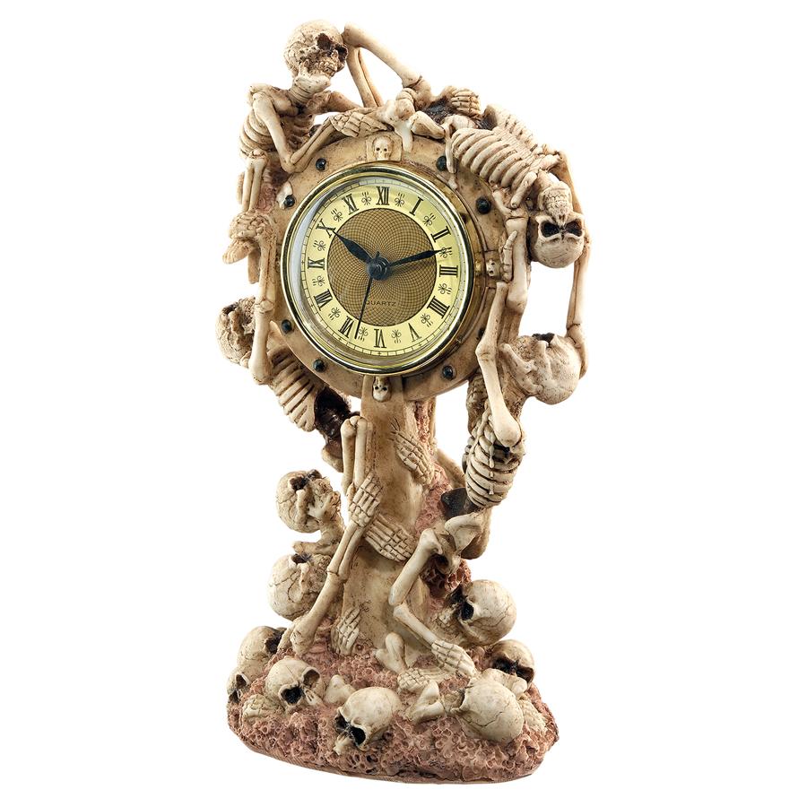 Skeleton Crew Sculptural Mantel Clock