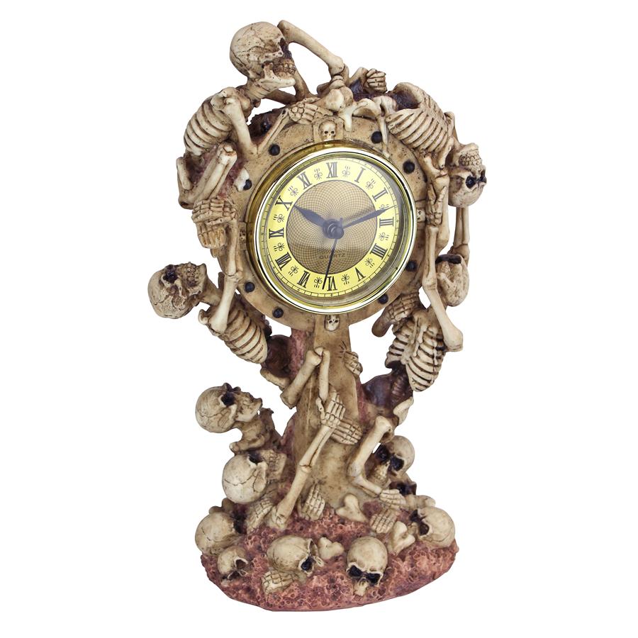 Skeleton Crew Sculptural Mantel Clock