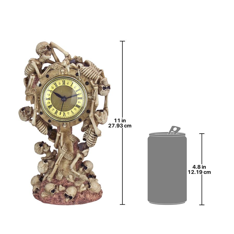 Skeleton Crew Sculptural Mantel Clock