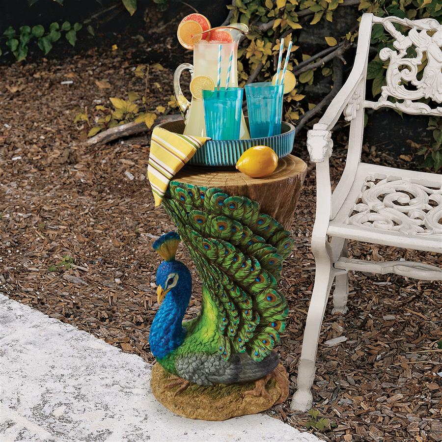 Provocative Peacock Sculptural Garden Table