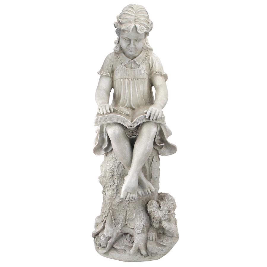 Sierra the Reading Child Garden Statue