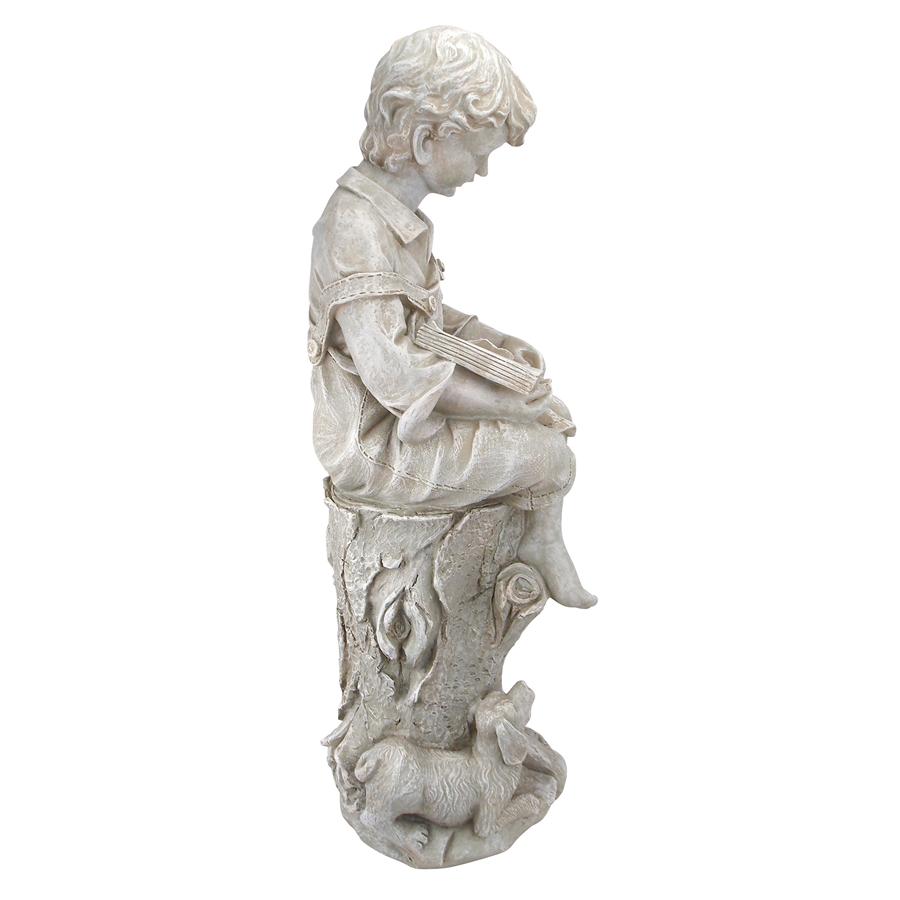 Sebastian the Reading Child Garden Statue