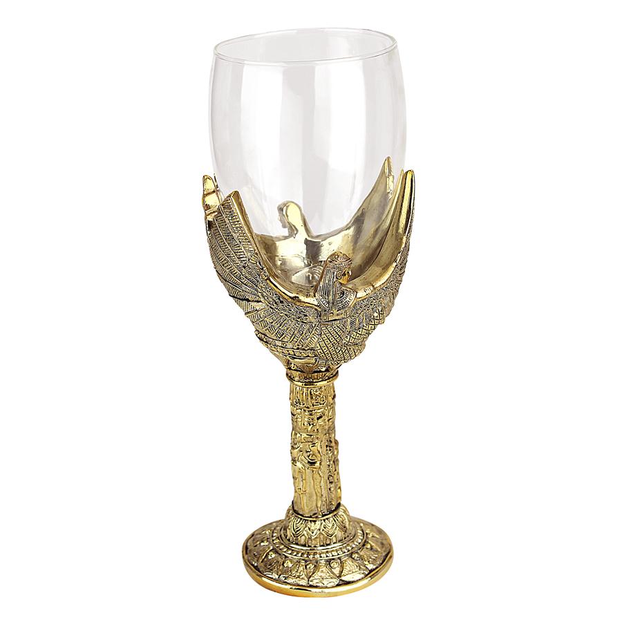 Goddess Isis Sculptural Wine Goblet