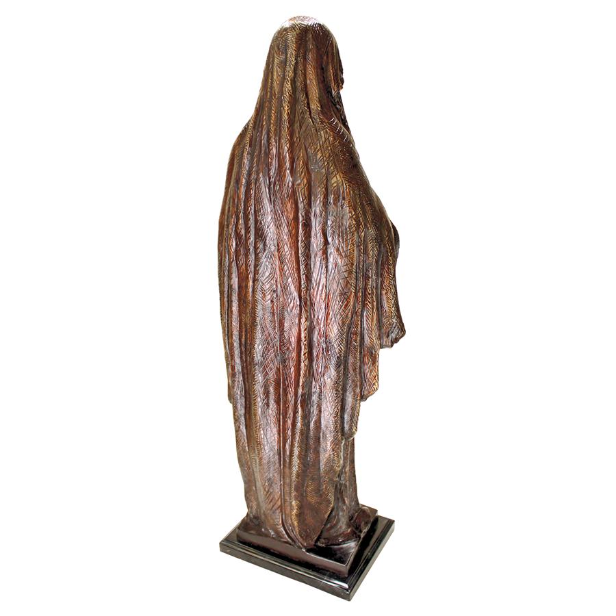 Madonna, Blessed Mother Cast Bronze Garden Statue