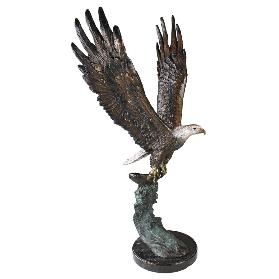 Majestic Eagle Cast Bronze Garden Statue