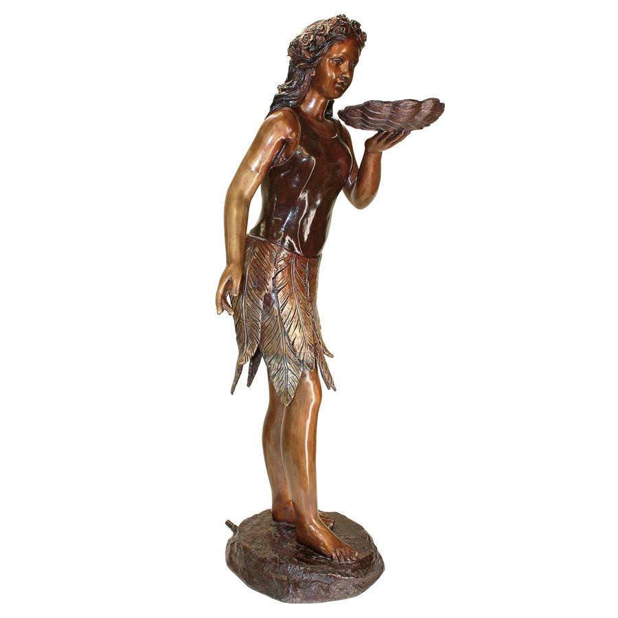 Leaf Maiden Cast Bronze Garden Statue