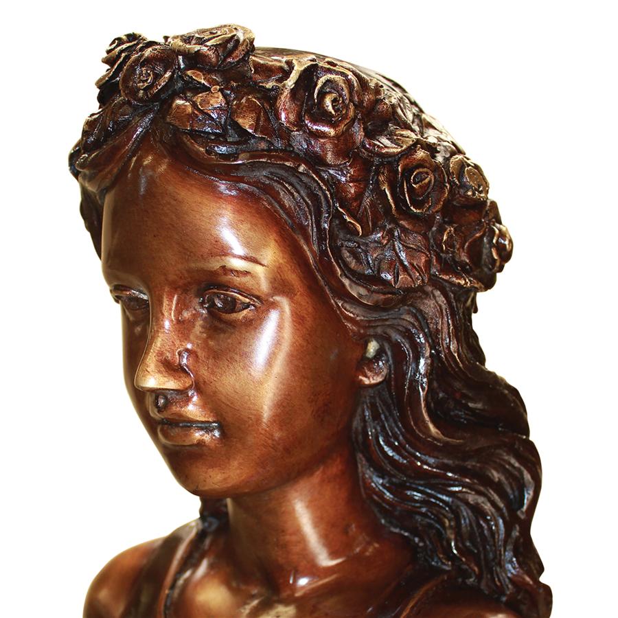 Leaf Maiden Cast Bronze Garden Statue