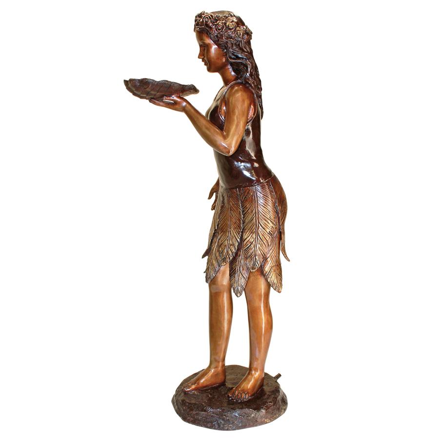 Leaf Maiden Cast Bronze Garden Statue