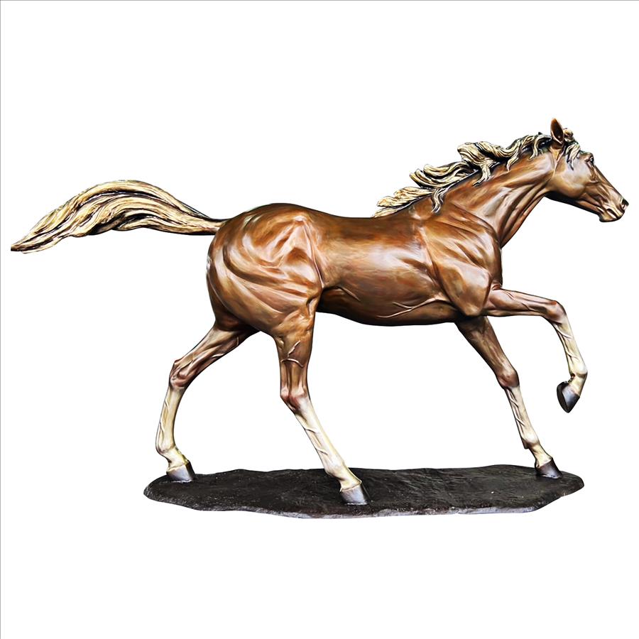 Galloping Steed, Horse Cast Bronze Garden Statue