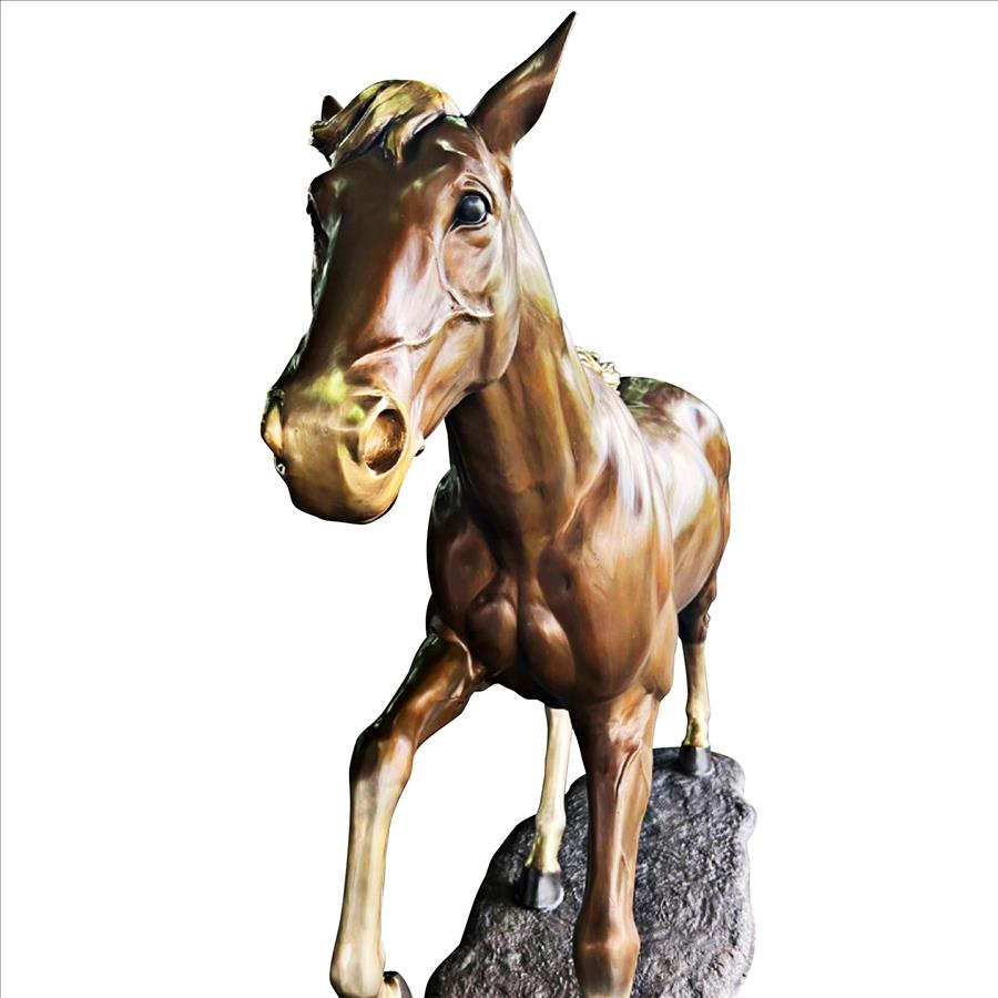 Galloping Steed, Horse Cast Bronze Garden Statue