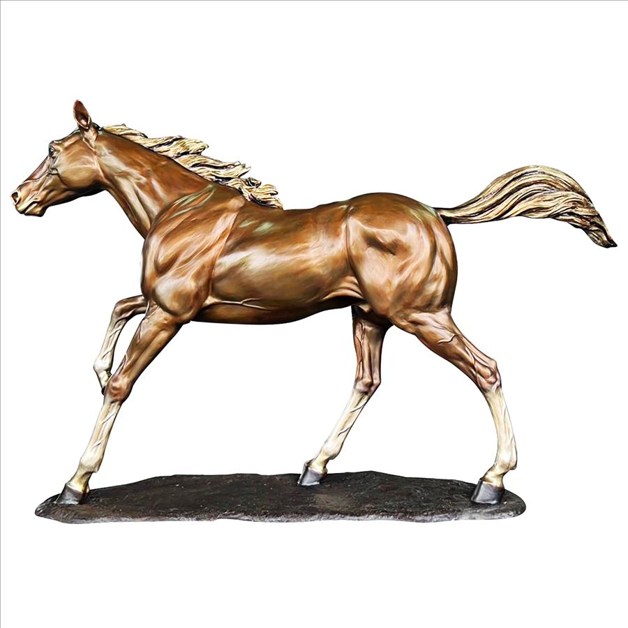 Galloping Steed, Horse Cast Bronze Garden Statue