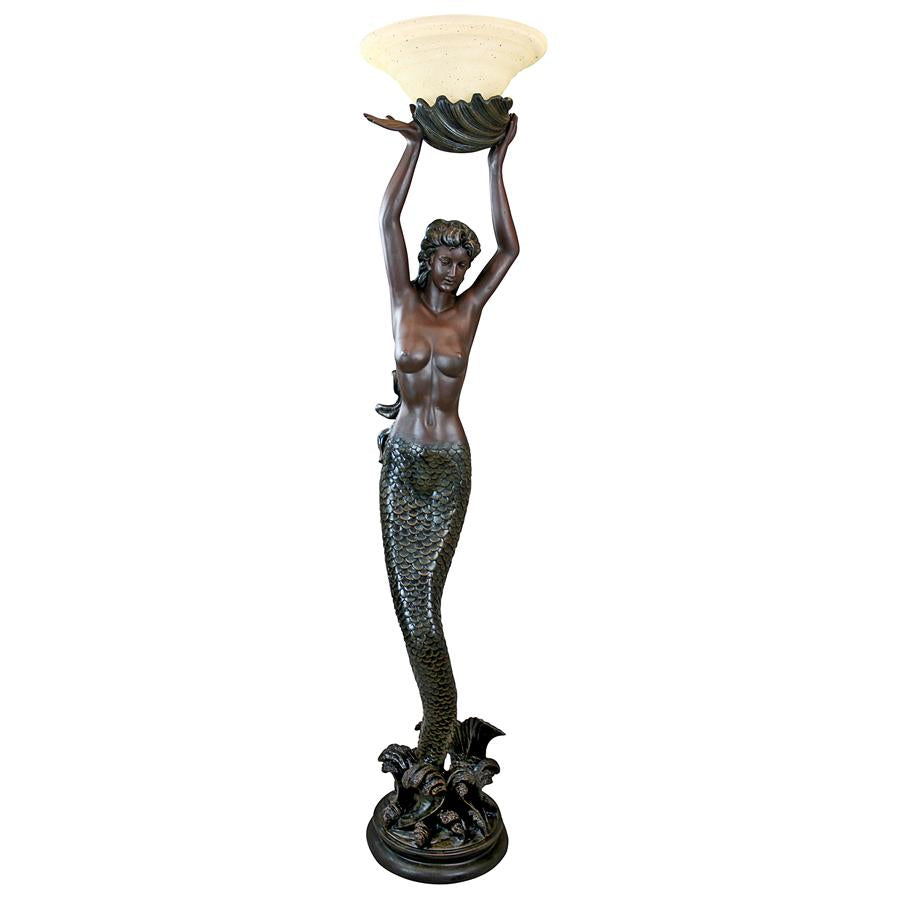 The Goddess' Offering Mermaid Sculptural Floor Lamp