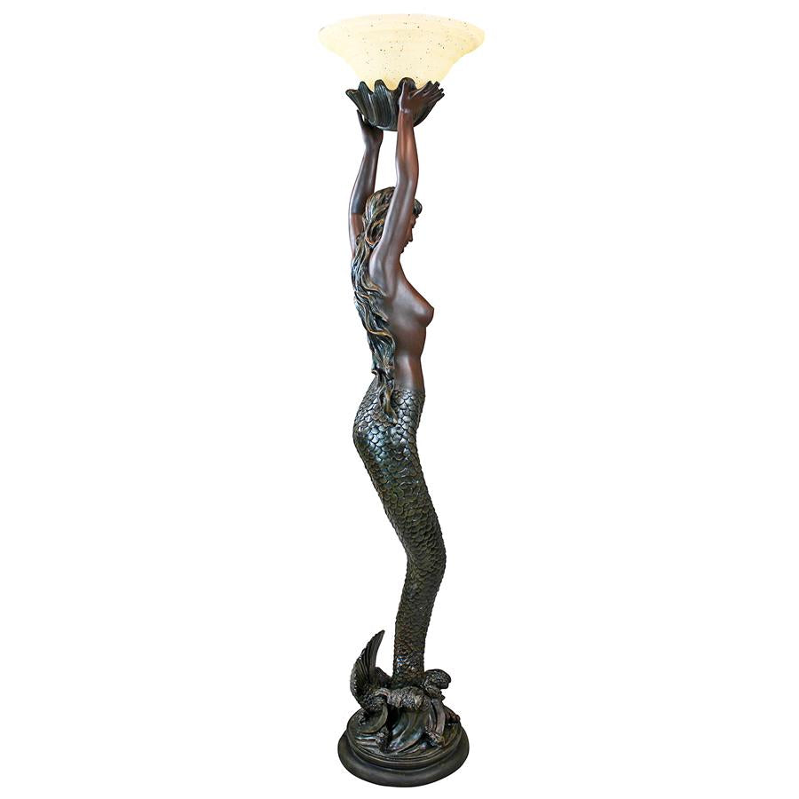 The Goddess' Offering Mermaid Sculptural Floor Lamp