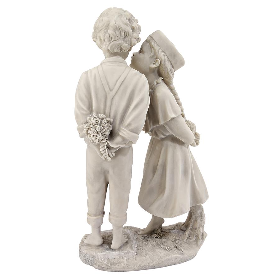 Love's First Kiss Children Garden Statue