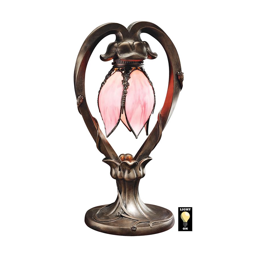 Victorian Hanging Tulip Stained Glass Lamp
