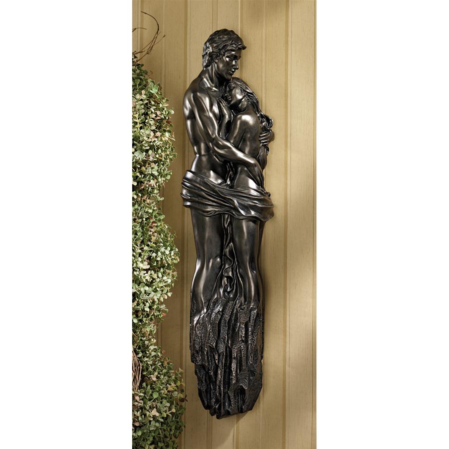 A Moment to Remember, Entwined Lovers Embrace Wall Sculpture
