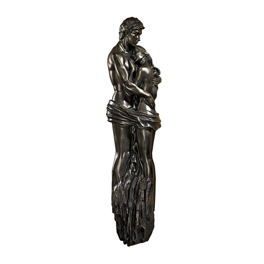 A Moment to Remember, Entwined Lovers Embrace Wall Sculpture