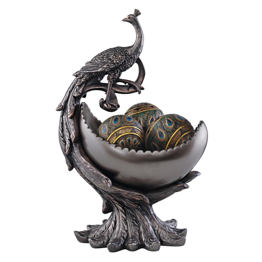 Peacock's Bounty Centerpiece Sculptural Bowl