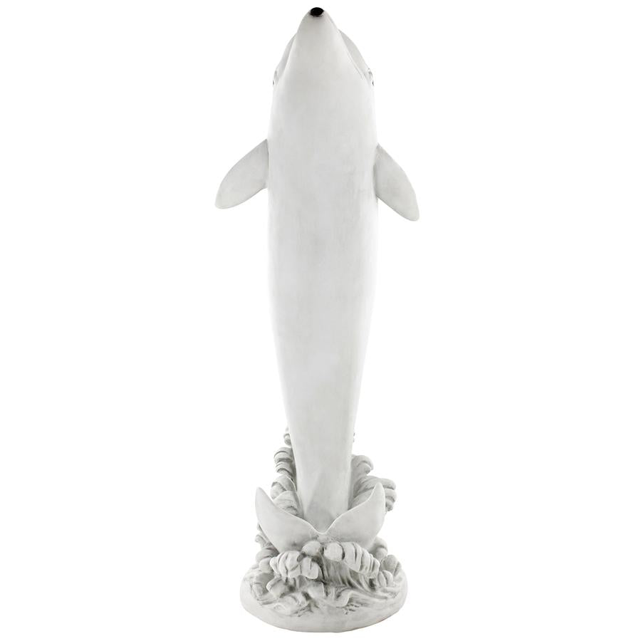 Tropical Tale Leaping Dolphin Piped Garden Statue: Medium