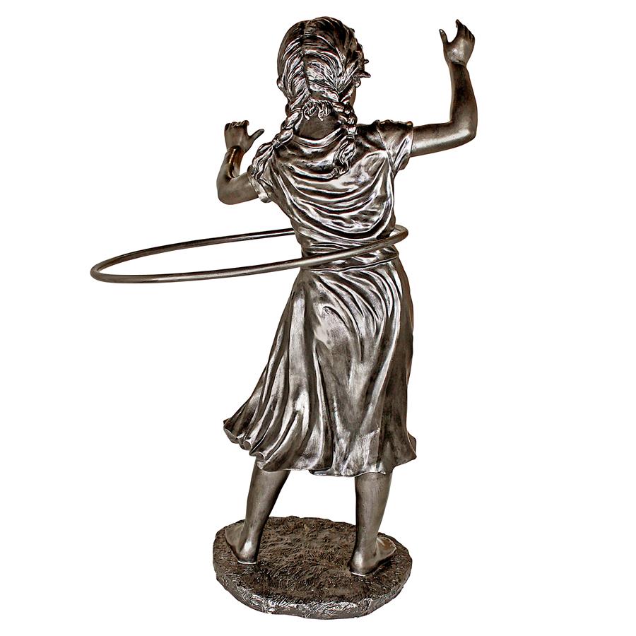 Harriet Hula Hooping Girl Garden Statue