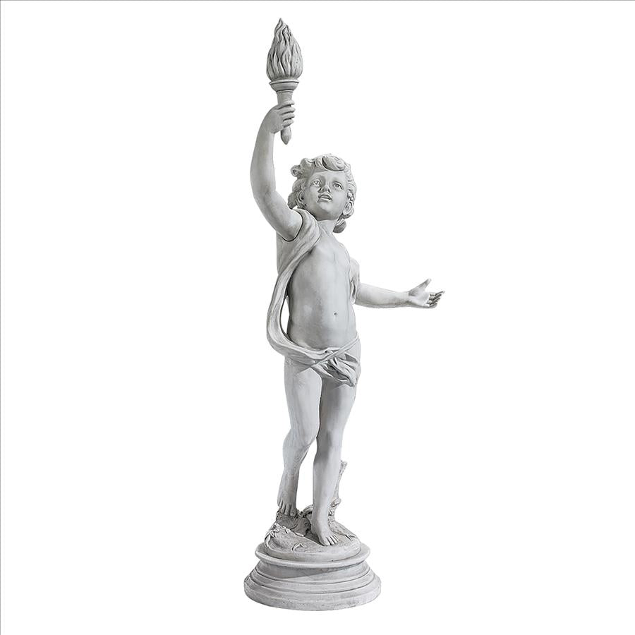 Lighting the Heavens Grande Cherub Statue: Right Arm Raised