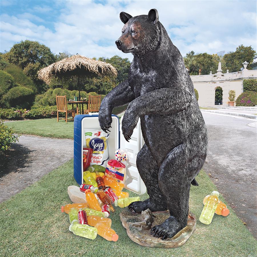 Fishing for Trouble Bear Statue: Grande