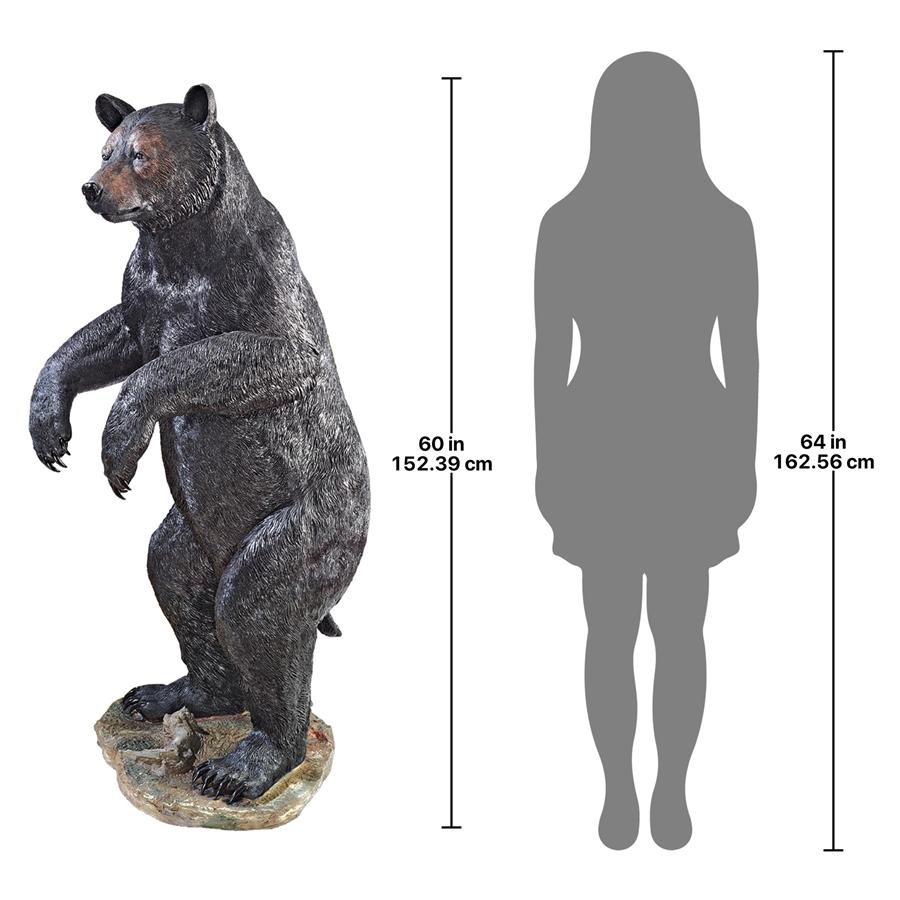 Fishing for Trouble Bear Statue: Grande