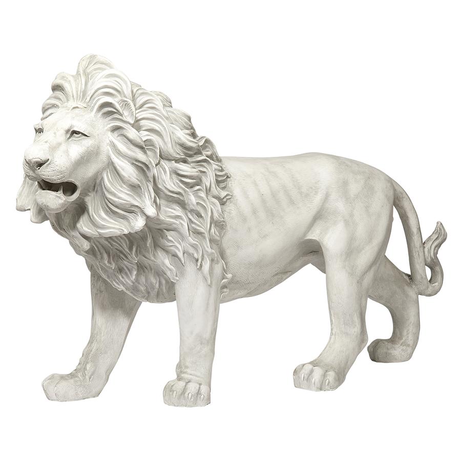 Regal Lion Sentinel of Grisham Manor Statue: Right Foot Forward