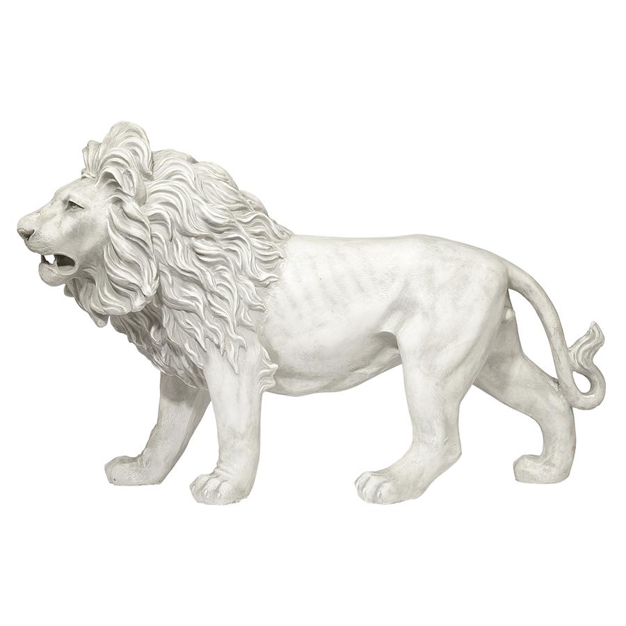 Regal Lion Sentinel of Grisham Manor Statue: Right Foot Forward