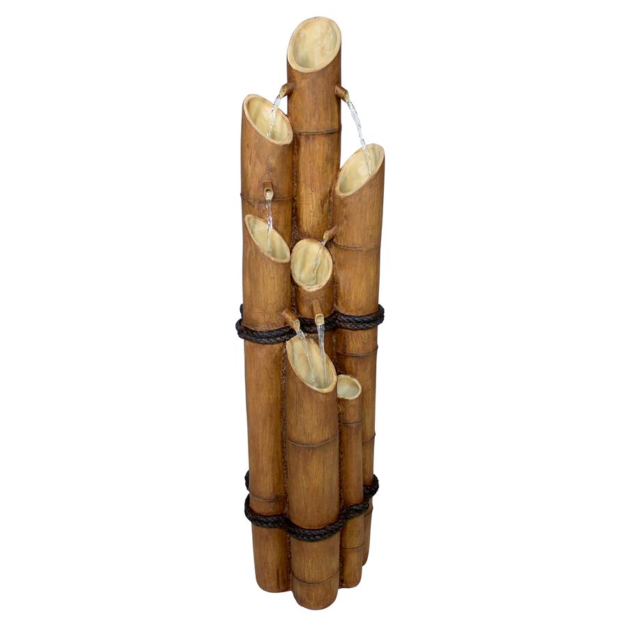 Cascading Bamboo Sculptural Fountain