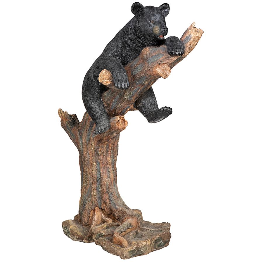 Forest Vantage Point Black Bear Statue