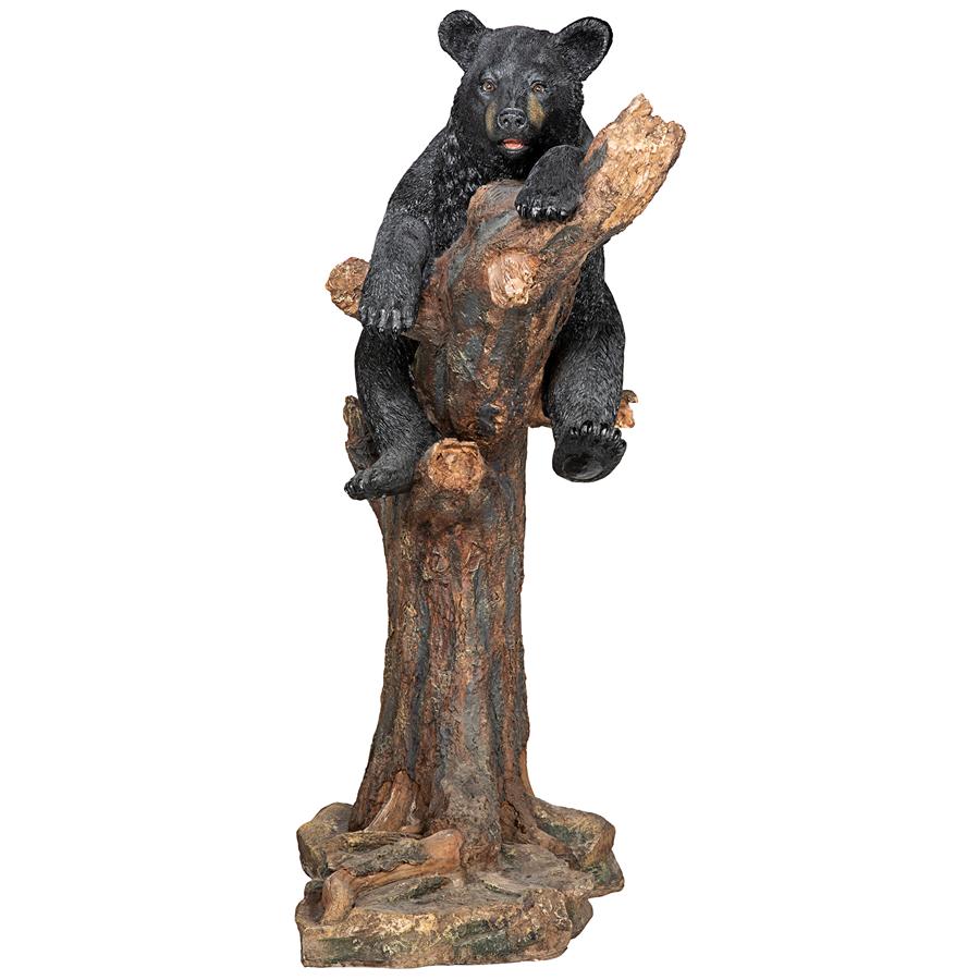 Forest Vantage Point Black Bear Statue