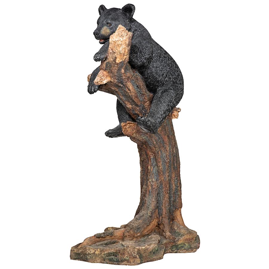 Forest Vantage Point Black Bear Statue