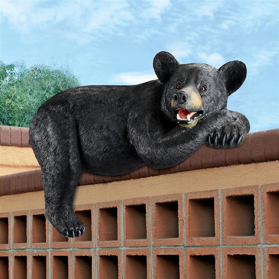 Lemont the Lovable Lounger Black Bear Statue