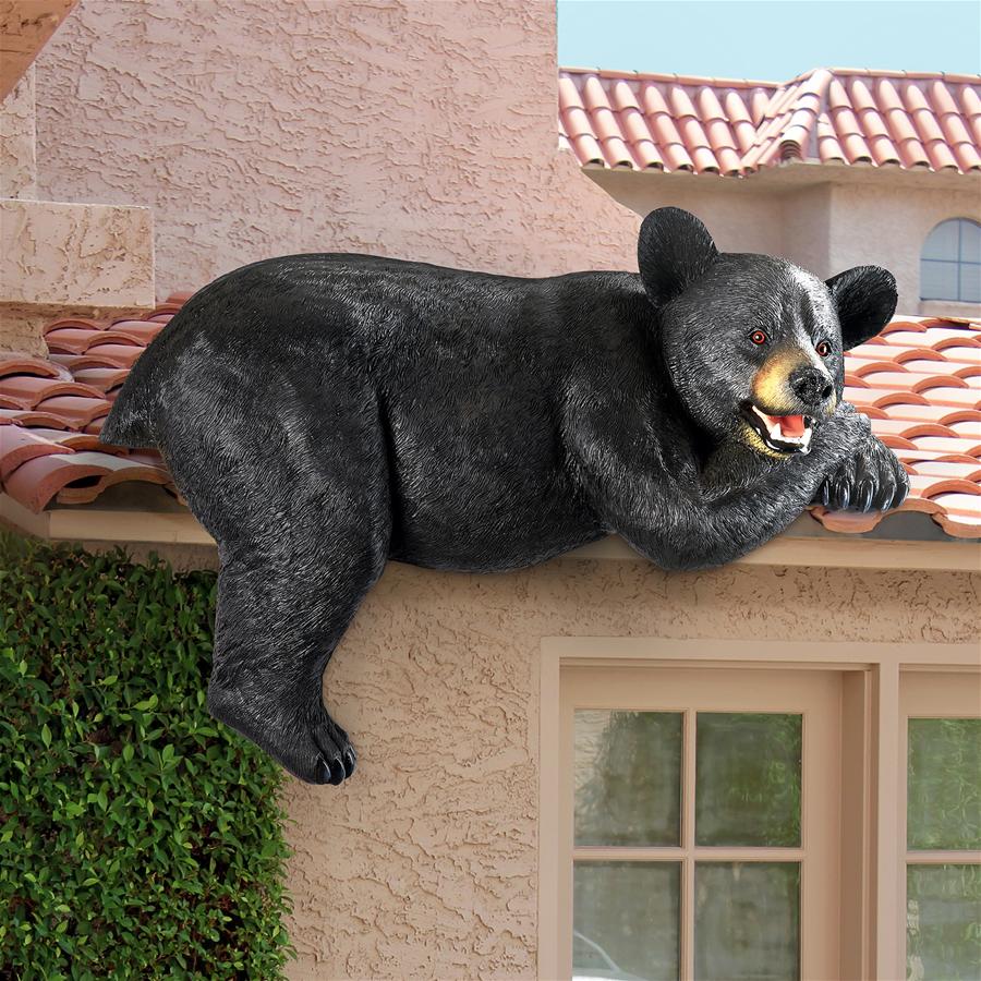 Lemont the Lovable Lounger Black Bear Statue